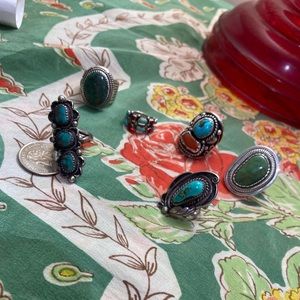 Multiple Native American rings